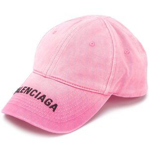 Balenciaga logo print ribbed cap